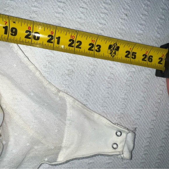 Abercrombie Floral Off Shoulder Bodysuit Tie Front Boho Peasant Top Western - Picture 9 of 9